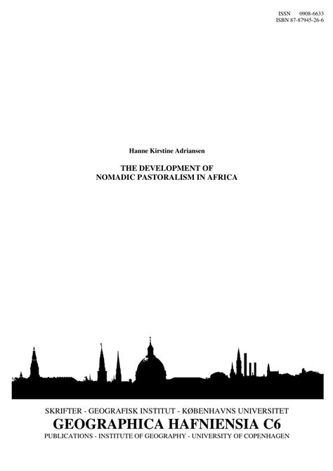 (PDF) The development of nomadic pastoralism in Africa