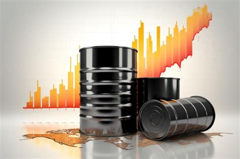 Concepto de la industria petrolerainfografías de precios y crecimiento