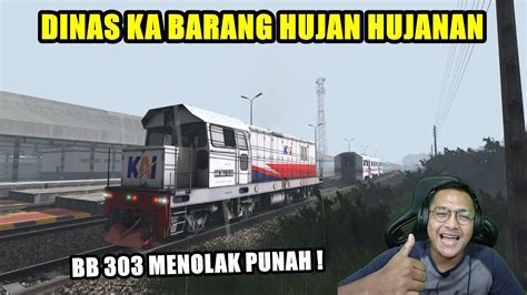 Dinas Loko Bb Hujan Hujanan Trainz Simulator Indonesia Youtube