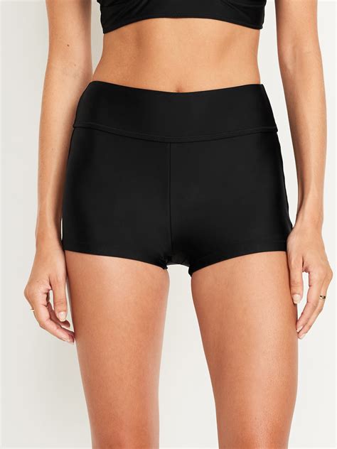 High Waisted Matte Swim Shorts 2 Inch Inseam Old Navy