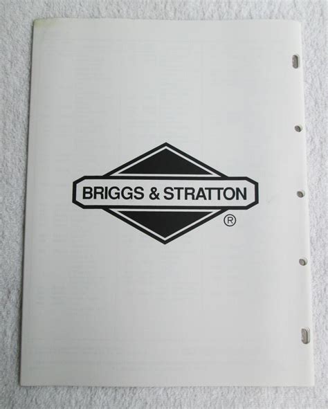 Briggs Stratton Engines Illustrated Parts List Model Series 206400