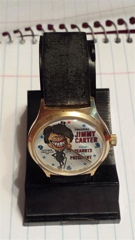 Vintage 1976 Jimmy Carter Peanuts To Presidents Watch Goober Time Co