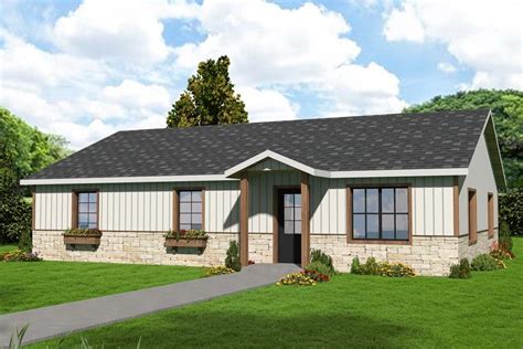 3 Bed Ranch Style Home Plan with Clustered Bedrooms - 35271GH ...