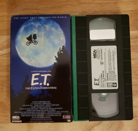 E T ET THE Extra Terrestrial VHS 1982 Rare Bande Verte Et Noire