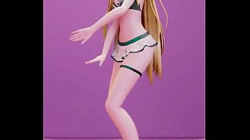 Date A Live Mayuri Hentai Undress Dance Bboom Bboom Song Blonde Girl Mmd D Clear Blue Clothes