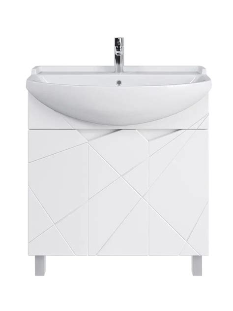 Тумба напольная SanStar Каскад 80 с раковиной Балтика 80 (комплект) для ...