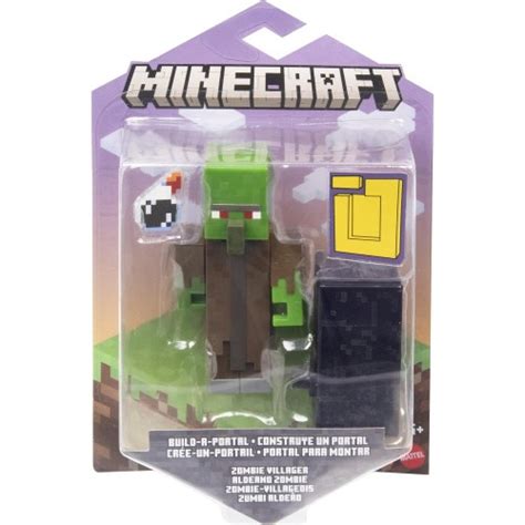 Mattel Minecraft Figure 8cm Build A Portal Zombie Villager Gtp08 Hgk37 Toys Shop Gr