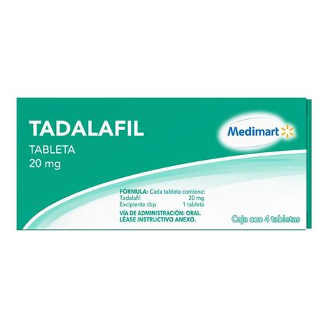 Tadalafil Medimart 20 Mg 4 Tabletas Walmart