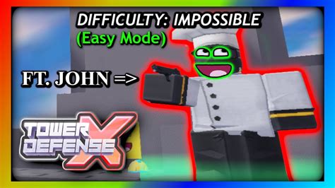 Winning Impossible Map With Only John Roblox Tdx Youtube