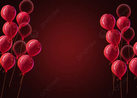 Red Gradient Geometric Creative Balloon Background Desktop Wallpaper