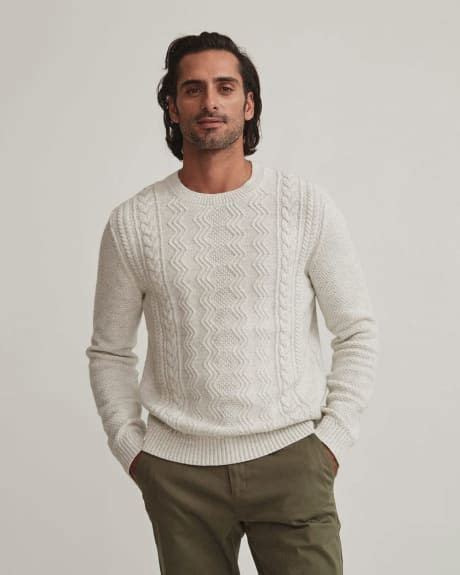 Essential Crew Neck Cable Knit Sweater Rw Co Cable Knit Knitted