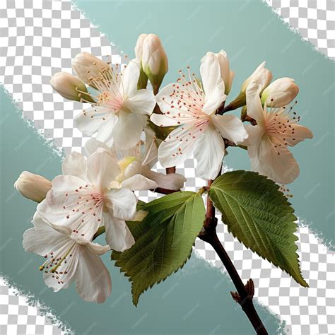 Premium PSD | Flowers and leaf of conker tree on a transparent background