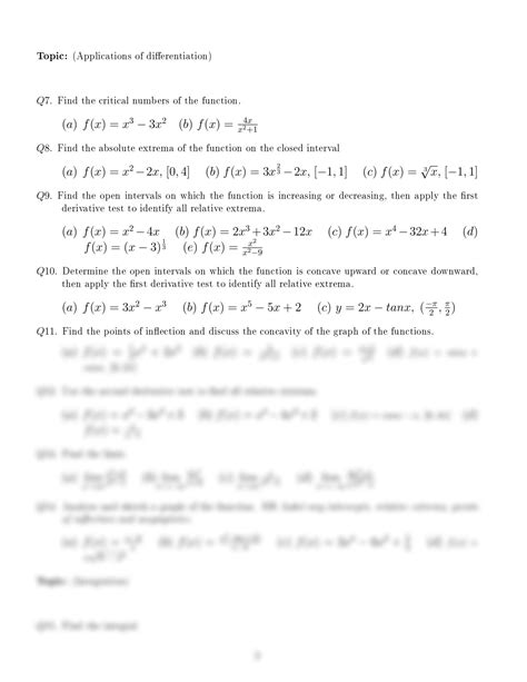 Solution Applications Of Differentiation Calculus Plane Curves And