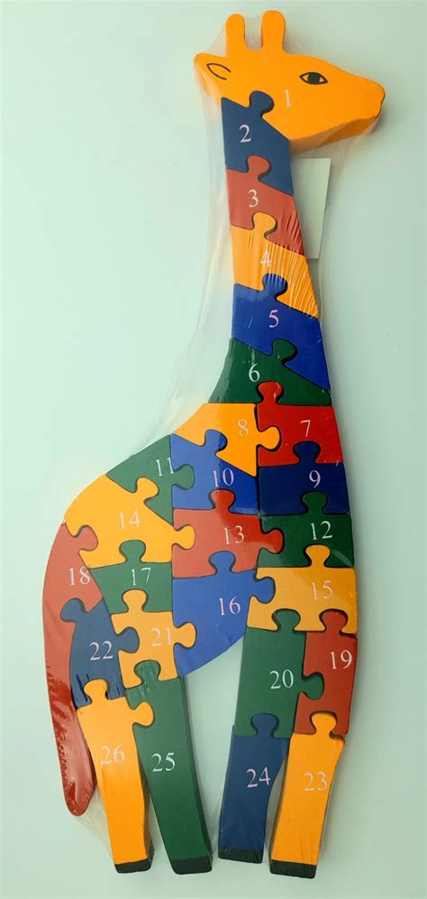 Wooden Giraffe Alphabet Blocks And Number Blocks Jigsaw Puzzle Cm