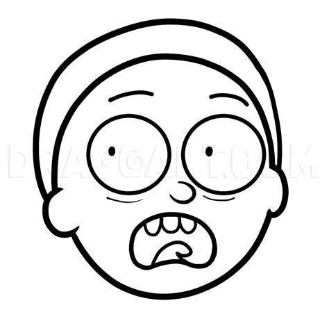 How To Draw Morty For Beginners, Step by Step, Drawing Guide, by Dawn ...