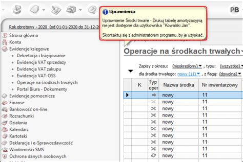 Rewizor GT Jak zablokować użytkownikowi możliwość drukowania tabeli