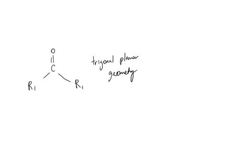 SOLVED: What is the geometry around a carbon-oxygen double bond? Include the carbon, the oxygen ...