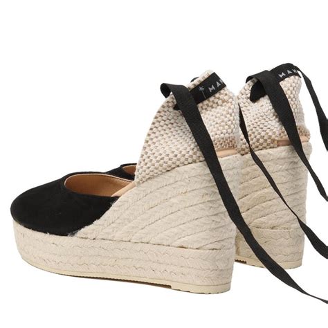 Espadryle Manebi Wedge Espadrilles K 1 0 WV Czarny Eobuwie Pl