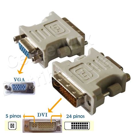 Adaptador Dvi Pinos Macho Para Vga Pinos Femea Shopee Brasil