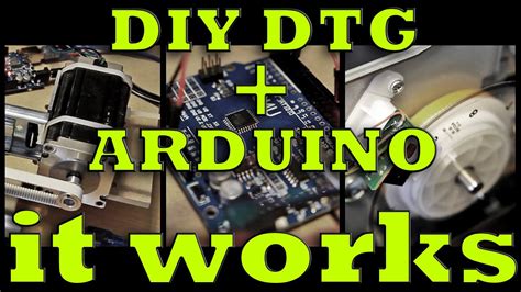 Diy Dtg Flatbed With Arduino First Printing Youtube