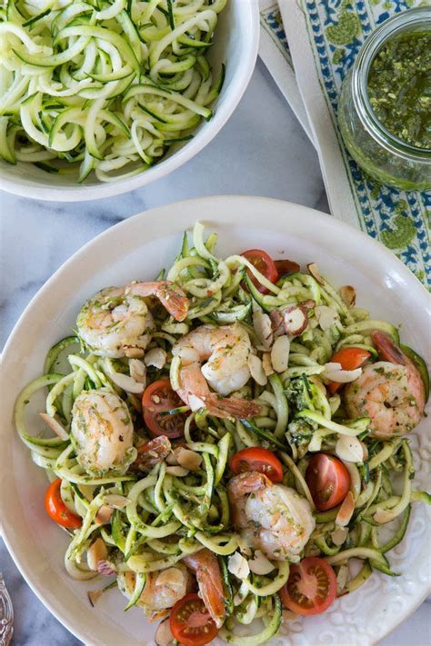Zucchini Noodles and Grilled Shrimp - What's Gaby Cooking