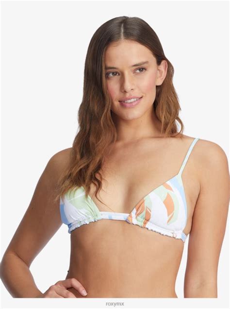 Roxy Mujer Top De Bikini De Tri Ngulo Tiki Reversible Con Flores