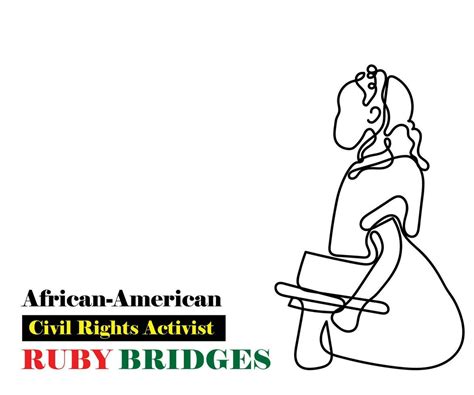 Vector Illustration Of Ruby Bridges Black History Month Art 34115582