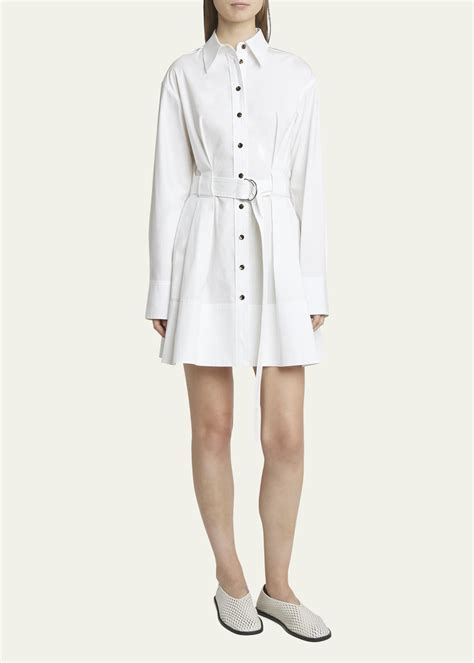 Proenza Schouler Viola Compact Poplin Mini Shirtdress Bergdorf Goodman