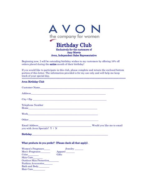 Avon Birthday Club | Avon marketing, Avon, Avon cosmetics