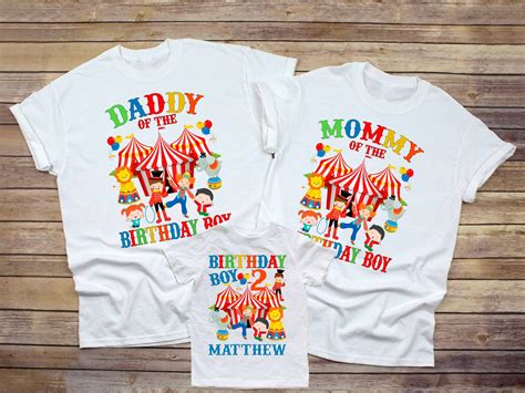 Circus Birthday Shirt Personalized Circus Birthday Shirt Etsy