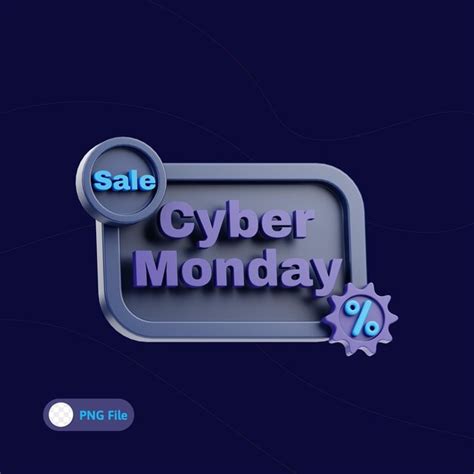 Premium PSD Cyber Monday Banner 3d Illustration