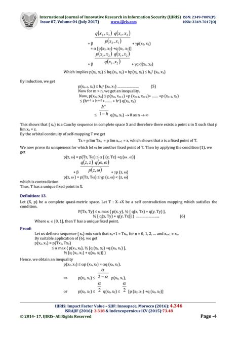 Contribution Of Fixed Point Theorem In Quasi Metric Spaces Pdf