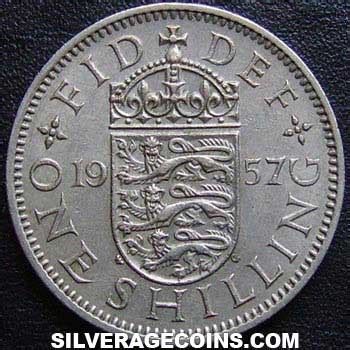 Elizabeth Ii British Shilling England Silver Age Coins