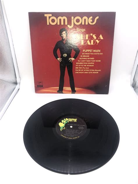 1971 Tom Jones Sings She S A Lady Puppet Man Parrot Vinyl LP Album