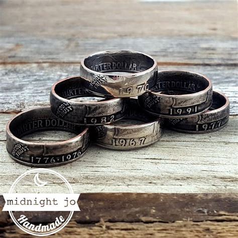 1965-1998 Washington Quarter Ring Custom Date Coin Ring Liberty Quarter Ring - Etsy | Coin ring ...