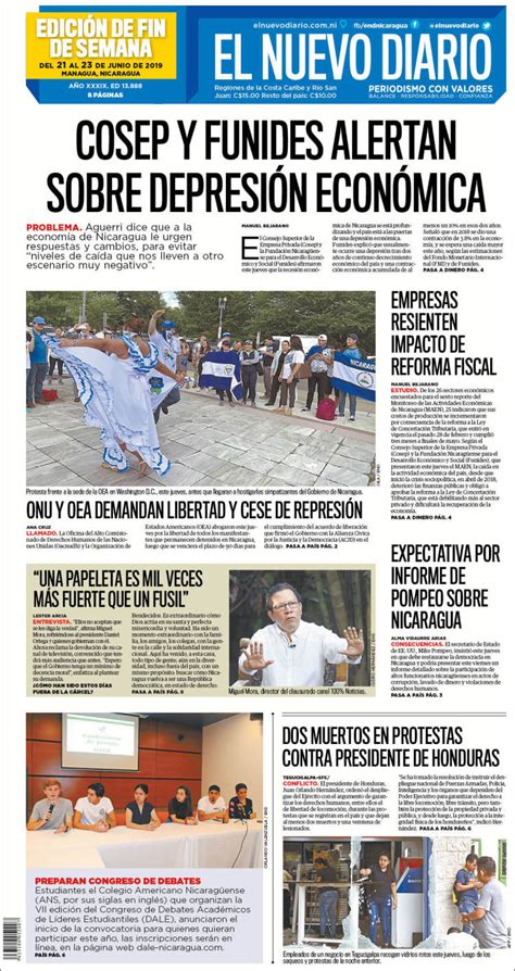 Newspaper El Nuevo Diario Nicaragua Newspapers In Nicaragua