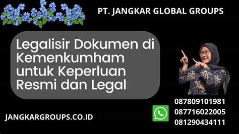 Legalisir Agar Dokumen Legal Jangkar Global Groups