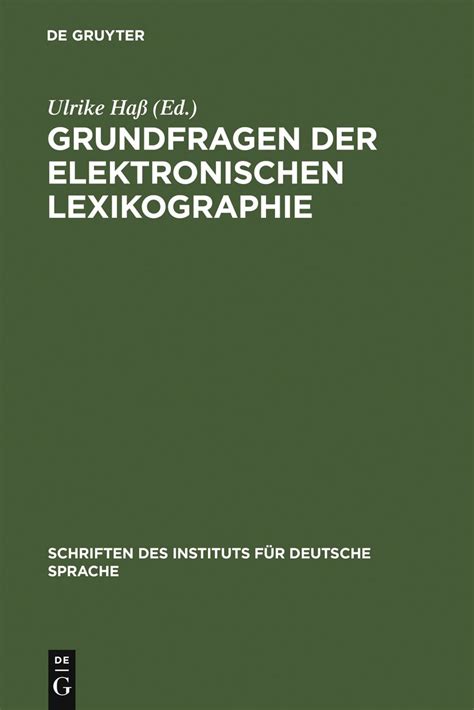 Grundfragen Der Elektronischen Lexikographie Elexiko Das Online