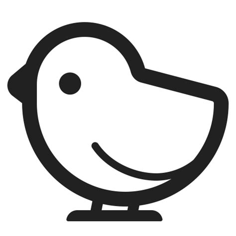 Baby Chick Icon Fluentui Emoji Mono Iconpack Microsoft