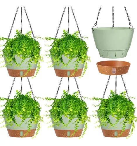 6 Macetas Colgantes Para Plantas De Interior Y Exterior Envío Gratis