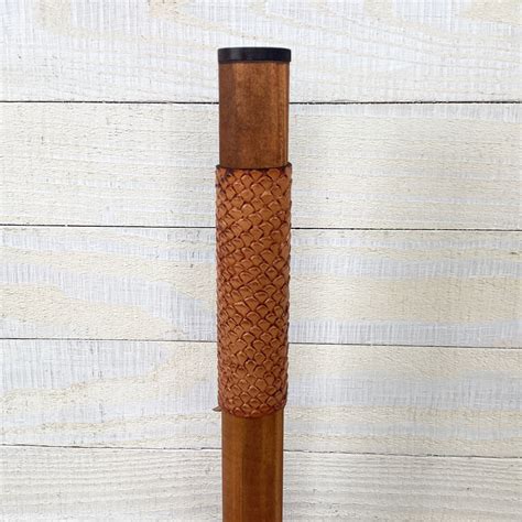 Leather Walking Stick Grip Or Cane Reptile Embossed Us Veteran Made Usa