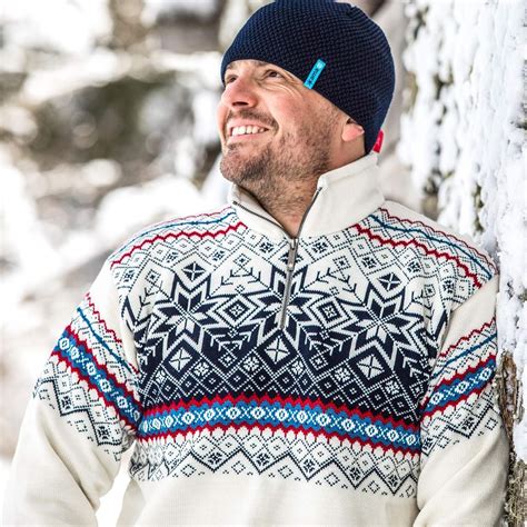 Kama Maglione Norvegese Da Uomo In Lana Merino Nordic Avorio