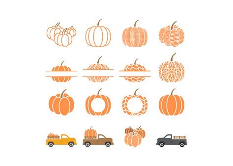 Set of Pumpkin elements 1338518 Vector Art at Vecteezy