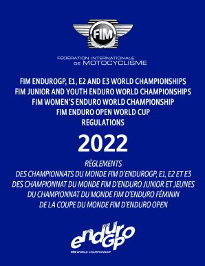 Fillable Online Fim Hard Enduro Junior World Championship Supported