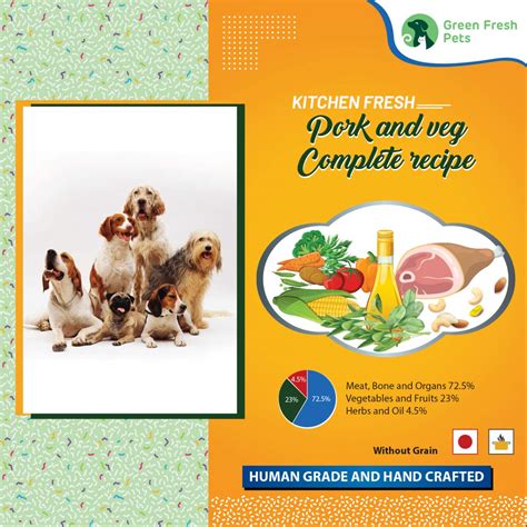 Pork And Veg Complete Dog Food Without Grain Green Fresh Pets Natural