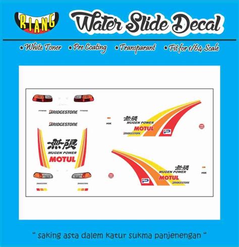 Jual Decal Waterslide Hot Wheels Civic Eg Motul Classic Kota Denpasar Ccnk Garage Tokopedia