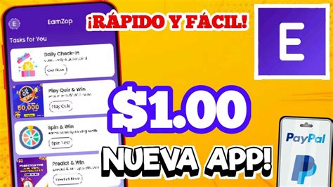 Nueva App Earnzop Aplicaci N Para Ganar Dinero A Paypal Y