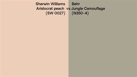 Sherwin Williams Aristocrat Peach SW 0027 Vs Behr Jungle Camouflage