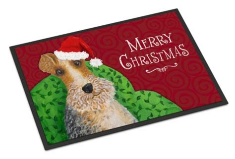 Carolines Treasures Vha Mat Wire Fox Terrier Christmas Doormat X