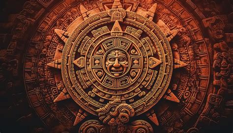 Premium AI Image | The ancient Mayan calendar in Mexico